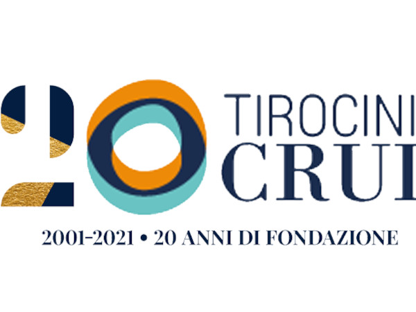 Logo tirocini CRUI 2020-2021, 20 anni di fondazione