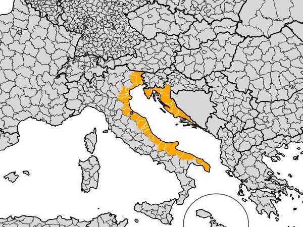Figura 1 - Area di Cooperazione del Programma Italia-Croazia