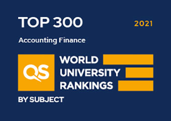 QS World University Rankings 2021 - Accounting & Finance, Top 300