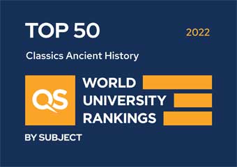 QS World University Rankings 2022 - Classics Ancient History, Top 50