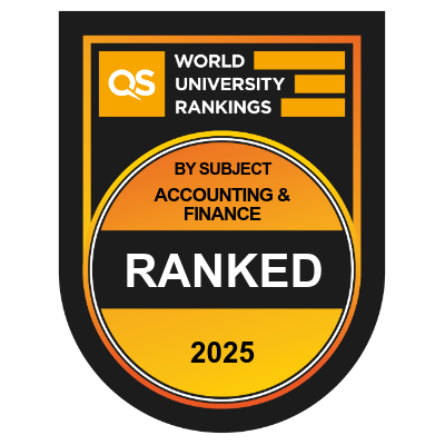 QS World University Rankings by subject. Ranked, Acconting & Finance 2025