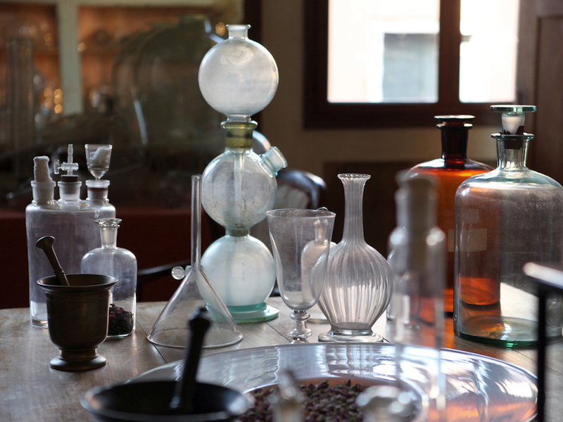 Immagine da una sala del Museo Mocenigo dedicata ai profumi