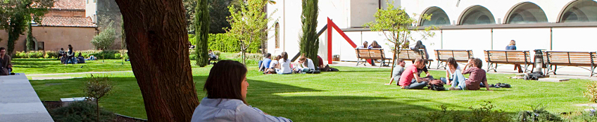 Studenti nel giardino di San Sebastiano