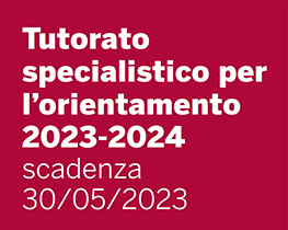 Tutorato specialistico per l'orientamento 2023-2024. Scadenza 30/05/2023