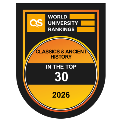 QS World University Rankings 2026 - Classics Ancient History, Top 30