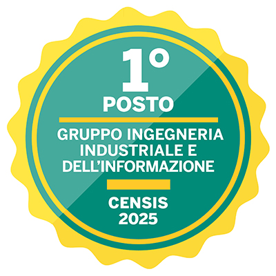 1° posto gruppo ingegneria industriale e dell’informazione (Censis 2025)